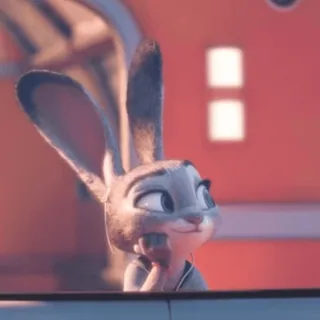 🎼 347ea839 Judy Hopps Zootopia kelinci, polisi, imut, hewan whatsapp sticker