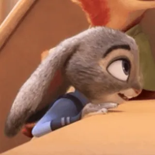 ☹️ 3c366960 Judy Hopps Zootopia kelinci, binatang, kartun, polisi whatsapp sticker