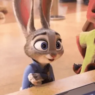 🤨 99cd03b4 Judy Hopps Zootopia kelinci, kartun, polisi, petugas whatsapp sticker