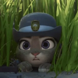 😠 d79114f4 Judy Hopps Zootopia kelinci, polisi, petugas, imut, kartun whatsapp sticker