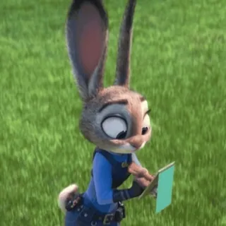 🖊 ec1b3c24 Judy Hopps Zootopia hewan, polisi, kartun, kelinci, kelinci whatsapp sticker