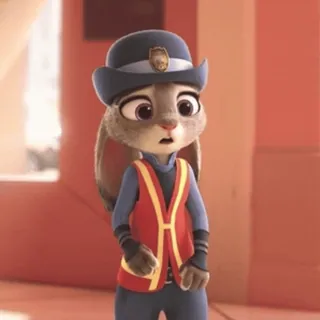 😮 fce9c28c Judy Hopps Zootopia kelinci, polisi, polisi, kelinci, kartun whatsapp sticker