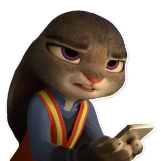 😠 06e0f891 Judy Hopps Zootopia konijn, politie, cartoon, zootopia, agent telegram sticker