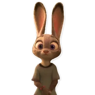 😐 19c23b20 Judy Hopps Zootopia konijn, schattig, cartoon, politie, Disney telegram sticker