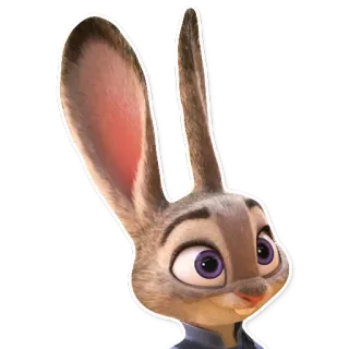 😊 1a0aa50f Judy Hopps Zootopia konijn, politie, agent, cartoon, zootopia telegram sticker