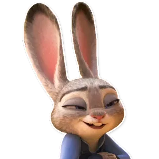 😉 4df6317c Judy Hopps Zootopia konijn, politie, schattig, Disney, animatie telegram sticker