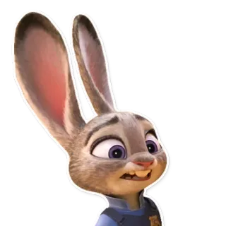 😧 54958476 Judy Hopps Zootopia konijn, cartoon, politie, agent telegram sticker