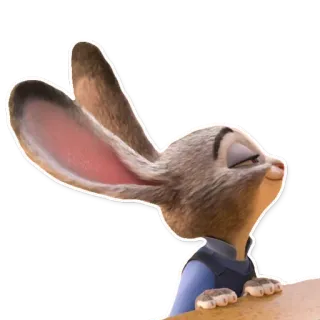 😋 7f4d4b4b Judy Hopps Zootopia konijn, konijn, politie, dier, cartoon telegram sticker
