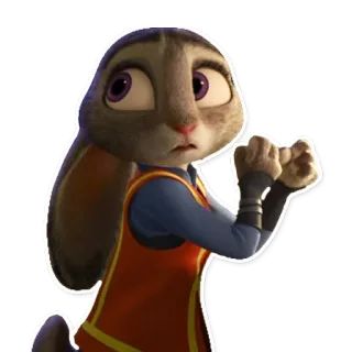 😳 80a7c7ee Judy Hopps Zootopia konijn, politie, zootopia, agent, cartoon, film telegram sticker