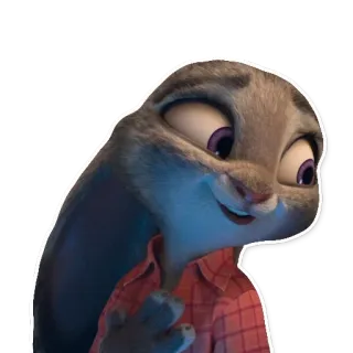 😘 9734f8e9 Judy Hopps Zootopia konijn, cartoon, schattig, dier, Zootropolis telegram sticker