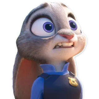 😬 b9132909 Judy Hopps Zootopia konijn, politie, zootropolis, disney, animatie, bunny telegram sticker