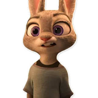 😐 c4d0dfd8 Judy Hopps Zootopia konijn, cartoon, politie, agent, schattig telegram sticker