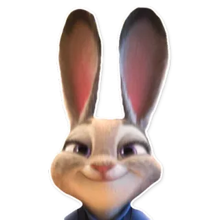 😁 c9aee7af Judy Hopps Zootopia Cartoon, Dier, Politie, Konijn, Konijn telegram sticker
