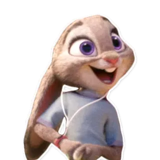 😛 d0b8282c Judy Hopps Zootopia konijn, cartoon, politie, dier, Zootropolis, Judy Hopps telegram sticker