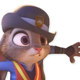😧 e08f0f24 Judy Hopps Zootopia zootropolis, disney, judy hopps, cartoon, dier, politie telegram sticker