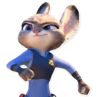 😎 ec53ea4c Judy Hopps Zootopia politie, agent, konijn, konijn, cartoon telegram sticker