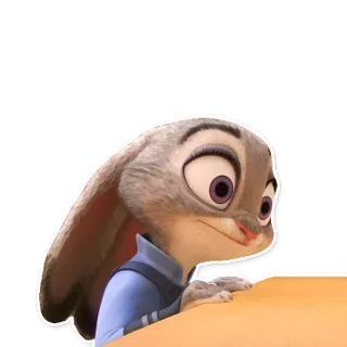 😐 fac9db6b Judy Hopps Zootopia konijn, cartoon, politie, agent, konijntje telegram sticker