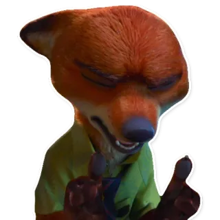 🙁 0cfb0322 Nick Wilde Zootopia rubah, kartun, disney, zootopia, nick wilde whatsapp sticker