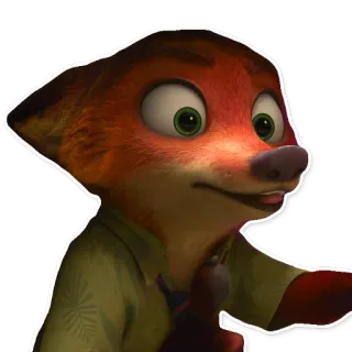 😋 19253b5d Nick Wilde Zootopia rubah, karakter, kartun, zootopia, disney whatsapp sticker