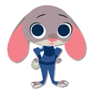 😶 099b64f1 Judy Hopps Zootopia cartoon, konijn, politie, schattig, Zootropolis, Judy Hopps, dier telegram sticker