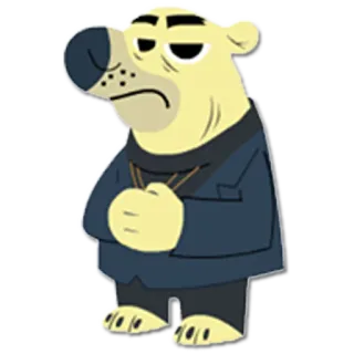 🐻 43365909 beer, cartoon, dier, personage, illustratie, grappig, schattig telegram sticker