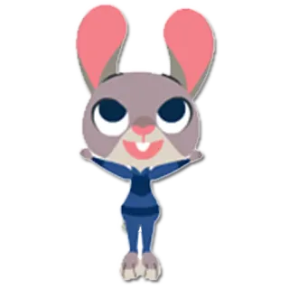 👏 49f48823 Judy Hopps Zootopia Judy Hopps, Zootropolis, cartoon, konijn, Disney, animatie telegram sticker