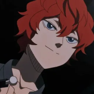 🦴 36a93537 Fuegoleon Vermillion Black Clover 动漫, 火焰, 魔法, 微笑, 漫画 telegram sticker