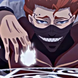 🦴 a62ac22c 动漫, 角色, 魔法, 微笑, 面具 telegram sticker