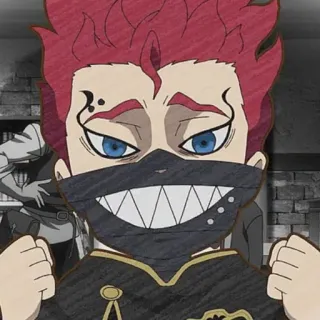 🦴 c6ea9532 动漫, 尖牙, 漫画, 微笑, 角色, 口罩 telegram sticker