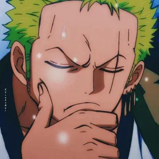 🌽 46961f6f Roronoa Zoro One Piece roronoa zoro, one piece, anime, kiếm sĩ, hải tặc telegram sticker