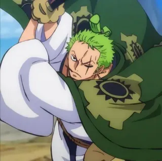 🌽 957a0d8d Zoro One Piece Anime, Manga, Kiếm sĩ, Hải tặc, Hành động telegram sticker