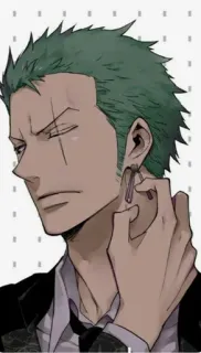 😒 d990756f Roronoa Zoro One Piece Anime, Schwert, Pirat, Grüne Haare telegram sticker