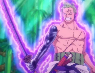 🧩 480f7a39 Zoro One Piece Anime, Espadachín, Pirata, Roronoa, Espada telegram sticker