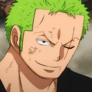 🧩 6bbdb348 Roronoa Zoro One Piece zoro, one piece, anime, espadachín, pirata, pelo verde telegram sticker