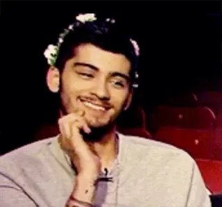 🎼 83593438 Zayn Malik person, male, singer, flower crown whatsapp sticker