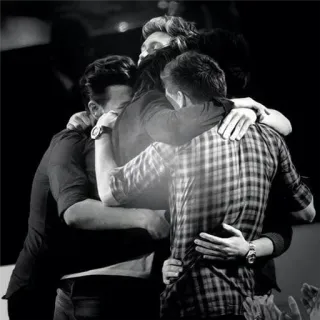 💥 9f0d6c09 hug, embrace, friendship, group, men, affection whatsapp sticker