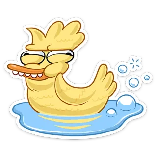 🛁 87dcb1c5 bebek, mandi, gelembung, kartun, hewan telegram sticker