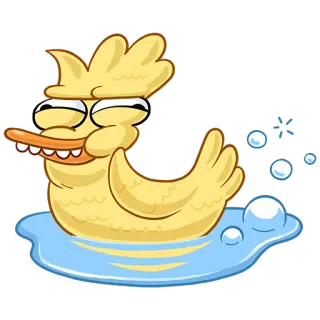 😈 70fe5621 오리, 동물, 만화, 목욕, 고무 오리, 거품, 장난감 telegram sticker