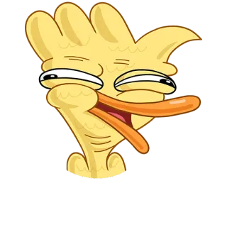 😆 a076f4f5 만화, 밈, 웃긴, 캐릭터, 오리, 바보, 미친, 표정 telegram sticker