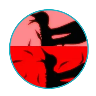 ✊ 9e48951b burung, siluet, merah, merah muda, lingkaran, stiker telegram sticker