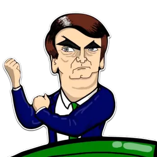 💪 0cb6c8a3 Политический деятель, Карикатура, Политик, Бразилия, Болсонару telegram sticker