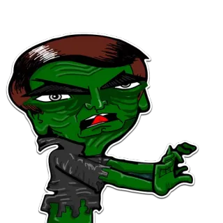 👻 2c5bc61b Зомби, Монстр, Хэллоуин, Мертвец, Жуткий, Персонаж, Мультфильм telegram sticker