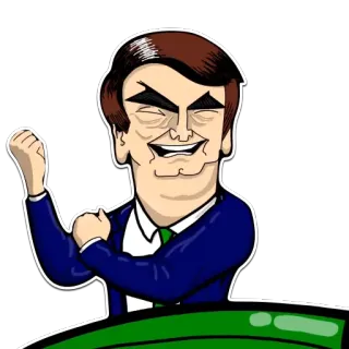 💪 746b2275 Jair Bolsonaro политик, Бразилия, мультфильм, президент, оскорбительный telegram sticker