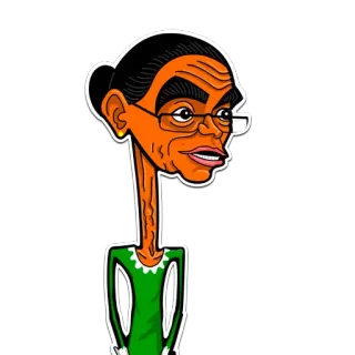 😦 74b8a5c8 женщина, мультфильм, человек, портрет, очки, иллюстрация telegram sticker