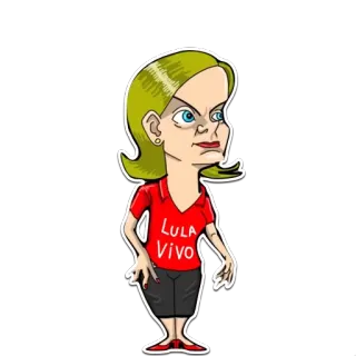 💩 7d7c49f0 LULA VIVO мультфильм, политика, пародия, карикатура, Лула telegram sticker