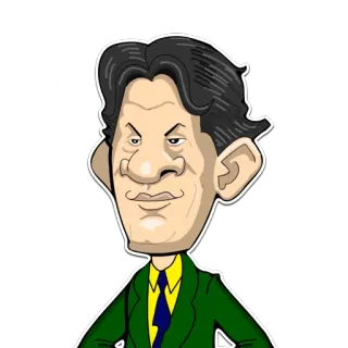 🚽 8159aa5d Imran Khan Имран Хан, политик, карикатура, Пакистан, премьер-министр telegram sticker