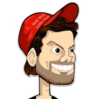 😬 b6abd967 MAKE BRAZIL ZUERA AGAIN бразилия, политика, пародия, сатира, make america great again, юмор, мем telegram sticker