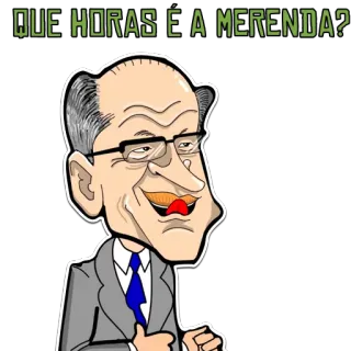 🍲 ebf52d16 QUE HORAS É A MERENDA? мультфильм, мужчина, политика, юмор, портрет telegram sticker