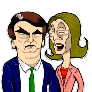 👫 edd34cab Jair Bolsonaro политика, политик, президент, карикатура telegram sticker