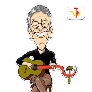 🤑 feffd424 мультфильм, карикатура, гитара, коммунизм, сатира telegram sticker